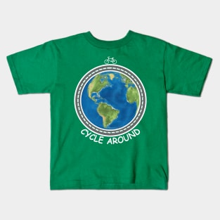 Cycle Around Your World Kids T-Shirt